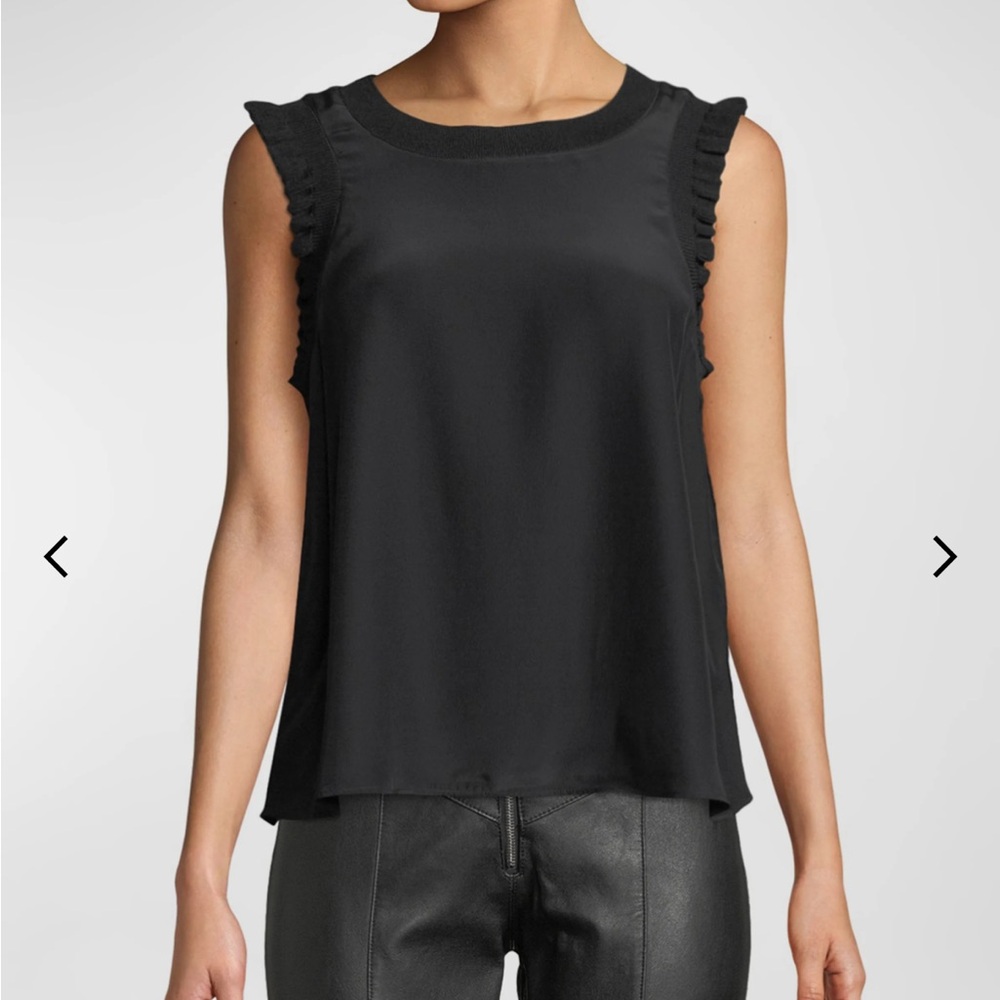 Cinq a Sept Black Sleeveless Tank Top -lenore crew neck